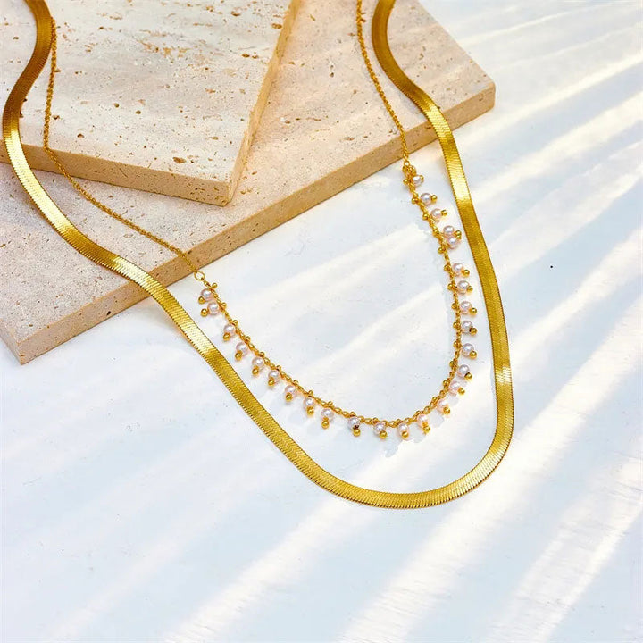 Marizanne | Luxe Snake Choker & Pearl Jewelry Set