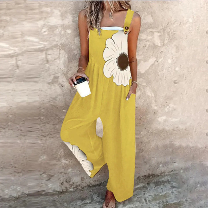 Mary | Comfortable printed dungarees