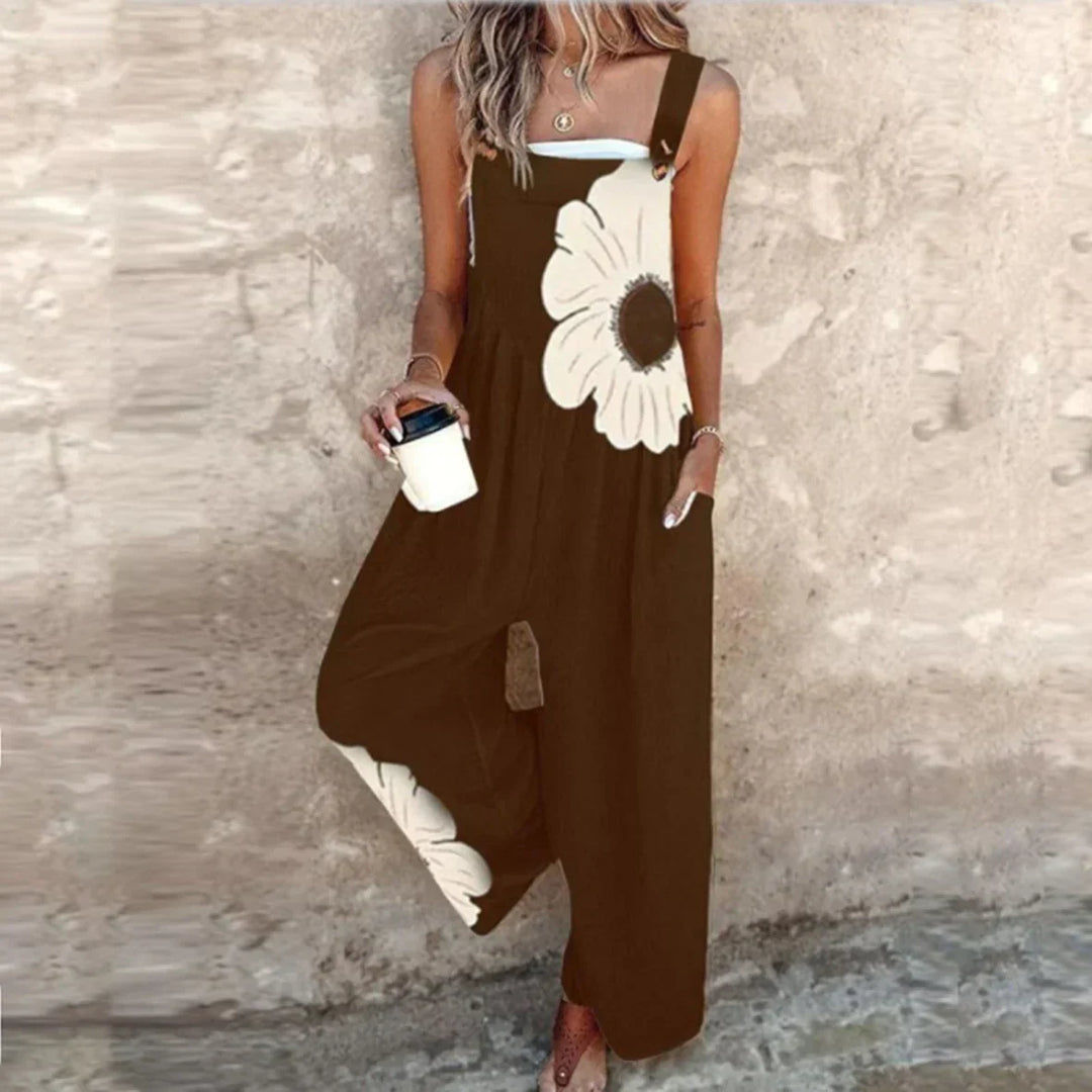 Mary | Comfortable printed dungarees