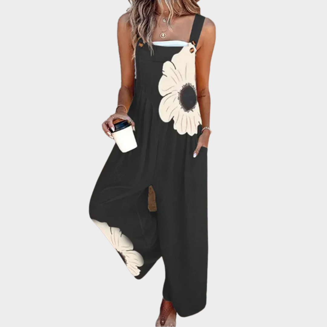 Mary | Comfortable printed dungarees