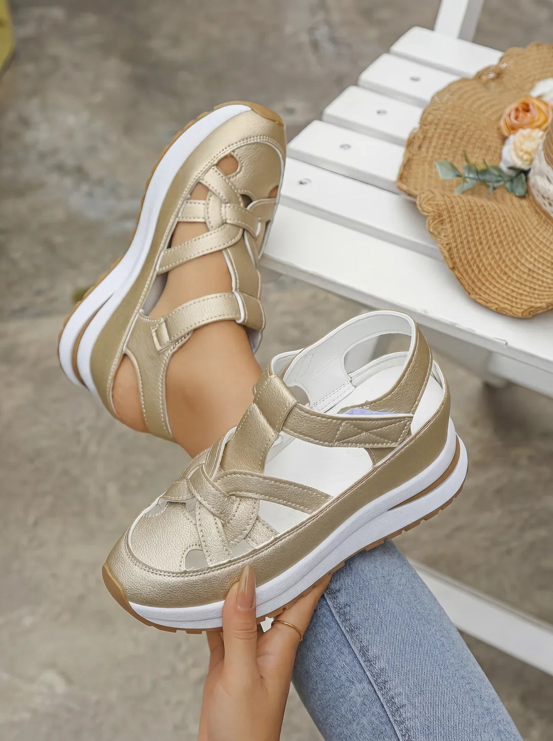 Duna - Comfortable Wedge Sandals for Women