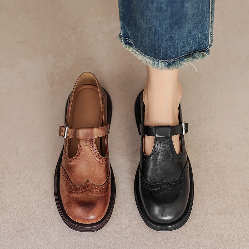 Elvara | Elegant Leather Mary Jane