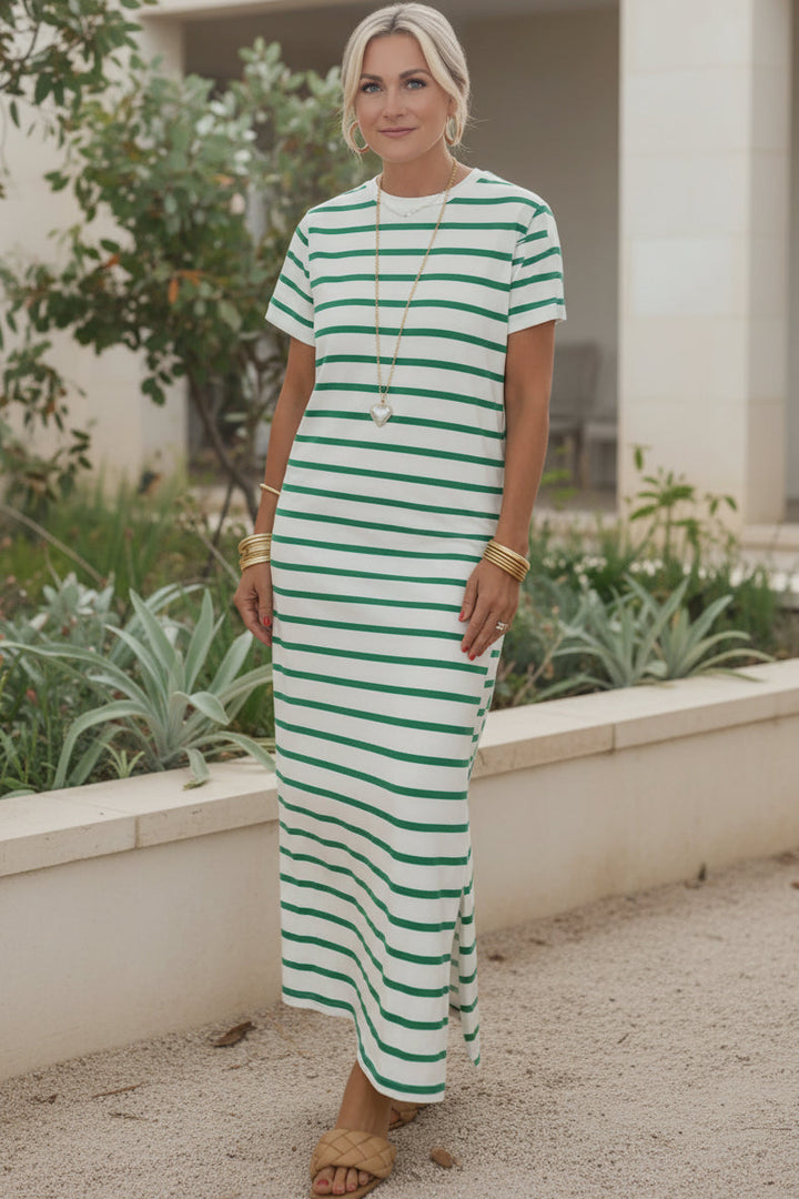 MEI - STRIPED MAXI DRESS