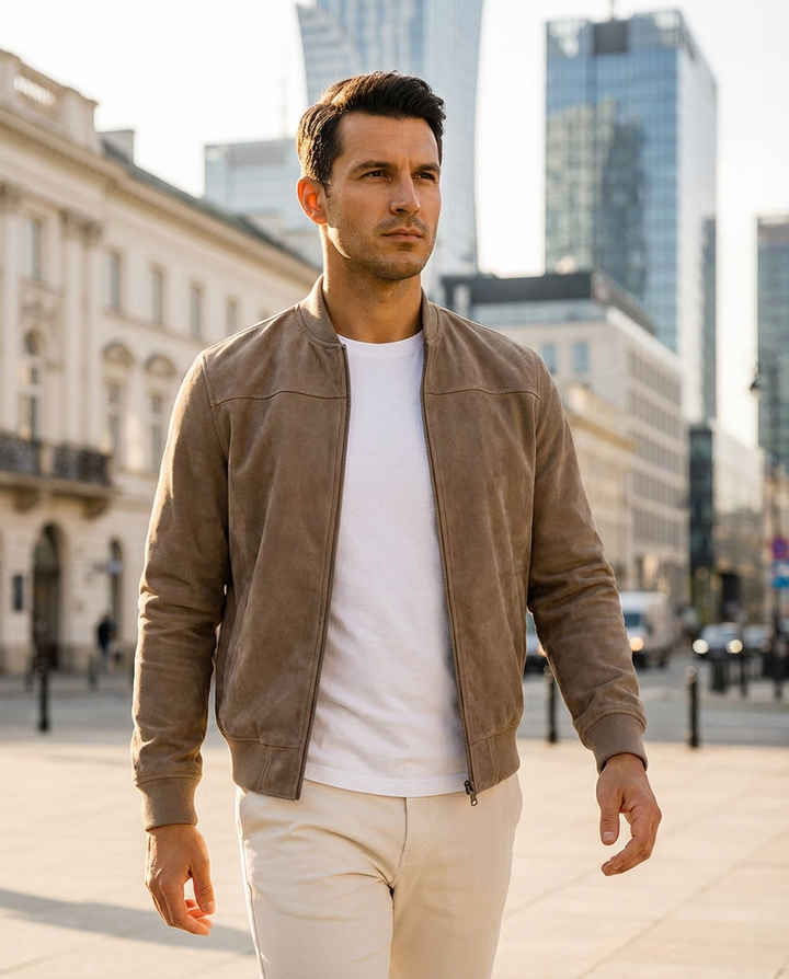Adrian | Suede Jacket in a Modern Edition